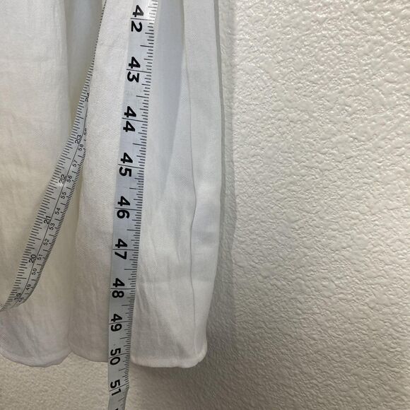 Entro Dress Womens Medium White Smocked Bodice Tiered Maxi Sleeveless D22872 - Picture 9 of 16